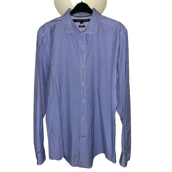 Tommy Hilfiger Men's Dress Shirt Sz L EUC - Picture 1 of 3